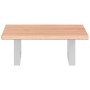 Estante de lavabo de pared de acero y madera maciza de roble de , Tocadores de baño - Ref: Foro24-3302558, Precio: 67,87 €, D...