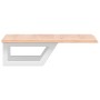 Estante de lavabo de pared de acero y madera maciza de roble de , Tocadores de baño - Ref: Foro24-3302558, Precio: 67,87 €, D...