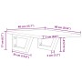 Estante de lavabo de pared de acero y madera maciza de roble de , Tocadores de baño - Ref: Foro24-3302558, Precio: 67,87 €, D...