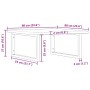 Estante de lavabo de pared de acero y madera maciza de roble de , Tocadores de baño - Ref: Foro24-3302629, Precio: 85,55 €, D...