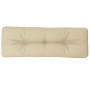 Cojín para sofá de palets de tela beige 120x40x12 cm de , Cojines para sillas y sofás - Ref: Foro24-360626, Precio: 34,62 €, ...