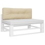 Cojín para sofá de palets de tela beige 120x40x12 cm de , Cojines para sillas y sofás - Ref: Foro24-360626, Precio: 34,62 €, ...