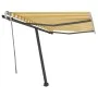 Toldo de pie retráctil manual amarillo y blanco 300x250 cm de vidaXL, Toldos - Ref: Foro24-3069698, Precio: 313,37 €, Descuen...