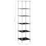 Estantería 6 niveles cristal templado negro 40x40x160 cm en Librerías y estanterías | Comprar online en Foru.es