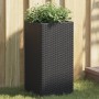 Jardinera de ratán sintético negra 30x30x60 cm de , Maceteros y jardineras - Ref: Foro24-366410, Precio: 57,25 €, Descuento: %