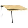 Toldo de pie retráctil manual amarillo y blanco 300x250 cm de vidaXL, Toldos - Ref: Foro24-3069698, Precio: 313,37 €, Descuen...