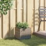 Jardinera de ratán sintético gris 36x30x32 cm de , Maceteros y jardineras - Ref: Foro24-366427, Precio: 41,42 €, Descuento: %