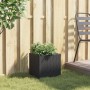 Jardinera de ratán sintético negra 36x30x32 cm de , Maceteros y jardineras - Ref: Foro24-366425, Precio: 42,18 €, Descuento: %