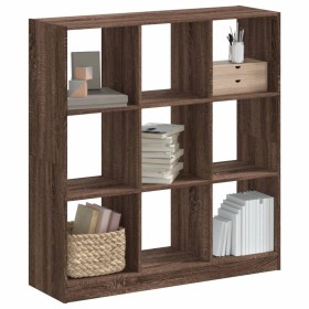 Estantería madera de ingeniería marrón roble 102x32x108 cm de , Librerías y estanterías - Ref: Foro24-3307843, Precio: 113,14...