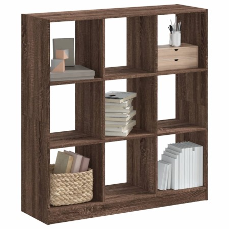 Estantería madera de ingeniería marrón roble 102x32x108 cm de , Librerías y estanterías - Ref: Foro24-3307843, Precio: 113,14...
