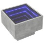 Mesa auxiliar y LED madera ingeniería gris hormigón 40x40x30cm de , Mesas de centro - Ref: Foro24-847500, Precio: 81,90 €, De...