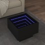 Mesa auxiliar con luz LED madera ingeniería negro 40x40x30 cm de , Mesas de centro - Ref: Foro24-847498, Precio: 110,45 €, De...