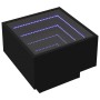 Mesa auxiliar con luz LED madera ingeniería negro 40x40x30 cm de , Mesas de centro - Ref: Foro24-847498, Precio: 110,45 €, De...