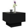 Mesa auxiliar con luz LED madera ingeniería negro 40x40x30 cm de , Mesas de centro - Ref: Foro24-847498, Precio: 110,45 €, De...