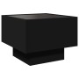 Mesa auxiliar con luz LED madera ingeniería negro 40x40x30 cm de , Mesas de centro - Ref: Foro24-847498, Precio: 110,45 €, De...