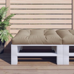 Cojín para sofá de palets de tela gris taupé 80x80x12 cm de , Cojines para sillas y sofás - Ref: Foro24-360499, Precio: 46,89...