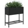 Jardineras con estante 2 uds ratán sintético negro 70x28x70 cm de , Maceteros y jardineras - Ref: Foro24-3210510, Precio: 115...