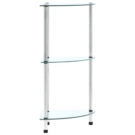 Estantería 3 niveles cristal templado transparente 30x30x67 cm en Librerías y estanterías | Comprar online en Foru.es