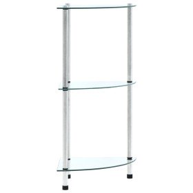Estantería 3 niveles cristal templado transparente 30x30x67 cm en Librerías y estanterías | Comprar online en Foru.es