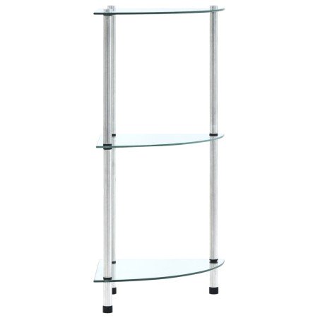 Estantería 3 niveles cristal templado transparente 30x30x67 cm en Librerías y estanterías | Comprar online en Foru.es