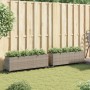 Jardineras con ruedas 2 uds ratán sintético gris 107x32x38 cm de , Maceteros y jardineras - Ref: Foro24-3210527, Precio: 131,...