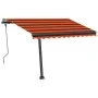 Toldo de pie retráctil manual naranja y marrón 300x250 cm de vidaXL, Toldos - Ref: Foro24-3069700, Precio: 315,79 €, Descuent...
