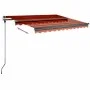 Toldo de pie retráctil manual naranja y marrón 300x250 cm de vidaXL, Toldos - Ref: Foro24-3069700, Precio: 315,79 €, Descuent...