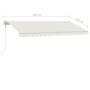 Toldo automático con LED y sensor de viento crema 450x350 cm de vidaXL, Toldos - Ref: Foro24-3069652, Precio: 824,62 €, Descu...