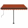 Toldo de pie retráctil manual naranja y marrón 300x250 cm de vidaXL, Toldos - Ref: Foro24-3069700, Precio: 315,79 €, Descuent...