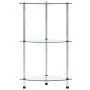 Estantería 3 niveles cristal templado transparente 30x30x67 cm en Librerías y estanterías | Comprar online en Foru.es