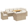 Set de sofás de jardín 9 pzas con cojines ratán sintético beige en Conjuntos de jardín | Comprar online en Foru.es