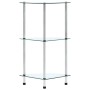 Estantería 3 niveles cristal templado transparente 30x30x67 cm en Librerías y estanterías | Comprar online en Foru.es