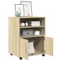 Armario con ruedas madera ingeniería roble Sonoma 60x48x81 cm de , Armarios archivadores - Ref: Foro24-853166, Precio: 103,62...