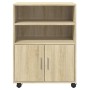Armario con ruedas madera ingeniería roble Sonoma 60x48x81 cm de , Armarios archivadores - Ref: Foro24-853166, Precio: 103,62...