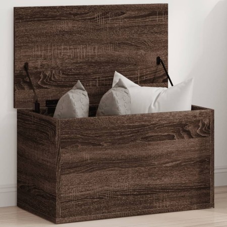 Caja de almacenaje madera ingeniería marrón roble 60x35x35 cm de , Baúles de almacenamiento - Ref: Foro24-840680, Precio: 63,...