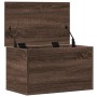 Caja de almacenaje madera ingeniería marrón roble 60x35x35 cm de , Baúles de almacenamiento - Ref: Foro24-840680, Precio: 63,...