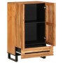 Aparador alto madera maciza de acacia 60x34x100 cm de , Almacenamiento para CD y DVD - Ref: Foro24-377585, Precio: 173,84 €, ...