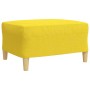 Juego de sofá 4 piezas con reposapiés y cojines tela amarillo de , Sofás - Ref: Foro24-3278316, Precio: 702,19 €, Descuento: %