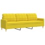 Juego de sofás con cojines 2 piezas tela amarillo claro de , Sofás - Ref: Foro24-3278340, Precio: 501,87 €, Descuento: %