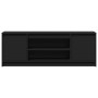 Mueble de TV con LED madera de ingeniería negro 139,5x34x50 cm de , Muebles TV - Ref: Foro24-852195, Precio: 132,87 €, Descue...