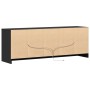 Mueble de TV con LED madera de ingeniería negro 139,5x34x50 cm de , Muebles TV - Ref: Foro24-852195, Precio: 132,87 €, Descue...