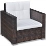 Set muebles de jardín 6 piezas y cojines ratán sintético marrón de , Conjuntos de jardín - Ref: Foro24-41873, Precio: 568,13 ...