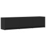 Mueble de TV con LED madera de ingeniería negro 165x34x40 cm de , Muebles TV - Ref: Foro24-852251, Precio: 112,49 €, Descuent...