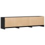 Mueble de TV con LED madera de ingeniería negro 165x34x40 cm de , Muebles TV - Ref: Foro24-852251, Precio: 112,49 €, Descuent...