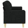 Sofá de 3 plazas con cojines tela negro 210 cm de , Sofás - Ref: Foro24-3278205, Precio: 326,25 €, Descuento: %