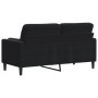 Sofá de 2 plazas con cojines terciopelo negro 140 cm de , Sofás - Ref: Foro24-3278224, Precio: 206,44 €, Descuento: %