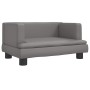 Cama para perros de cuero sintético gris 60x40x30 cm de , Camas para perros - Ref: Foro24-171916, Precio: 59,29 €, Descuento: %
