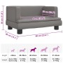 Cama para perros de cuero sintético gris 60x40x30 cm de , Camas para perros - Ref: Foro24-171916, Precio: 59,29 €, Descuento: %