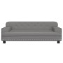Cama para perros de cuero sintético gris 90x53x30 cm de , Camas para perros - Ref: Foro24-171879, Precio: 94,42 €, Descuento: %
