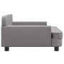 Cama para perros de cuero sintético gris 90x53x30 cm de , Camas para perros - Ref: Foro24-171879, Precio: 94,42 €, Descuento: %